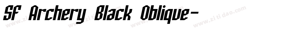 SF Archery Black Oblique字体转换